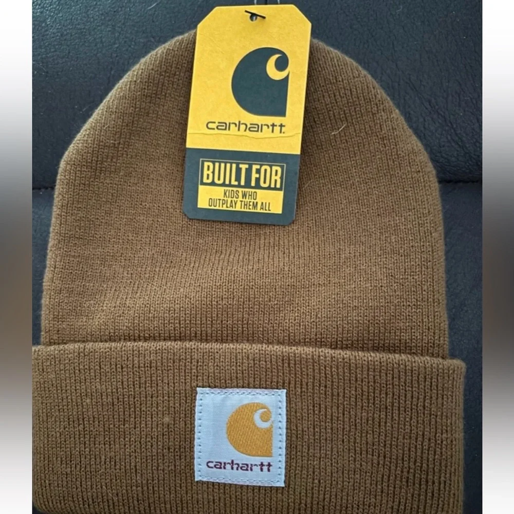 Carhartt Toddler Beanie - Brown- Acrylic,
Size-Infant/Toddler NEW WITH TAGS - Picture 4 of 5
